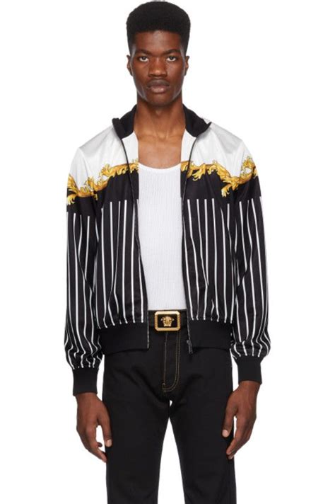 versace black and white jacket